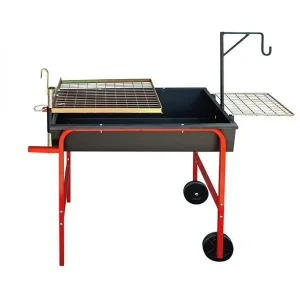 LK’s Porch Braai - Portable Charcoal Braai with Adjustable Grid and Potjie Hook