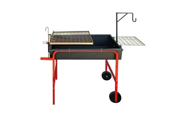 LK’s Porch Braai - Portable Charcoal Braai with Adjustable Grid and Potjie Hook